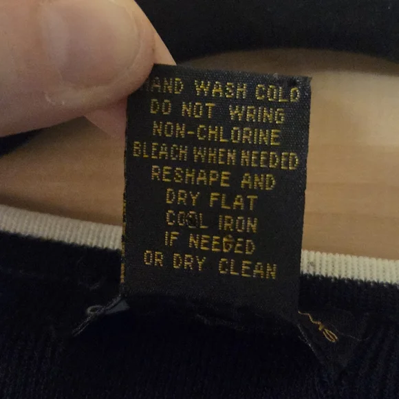 Grace Dane Lewis Black Cardigan with White Trim EUC Size S - Picture 9 of 9